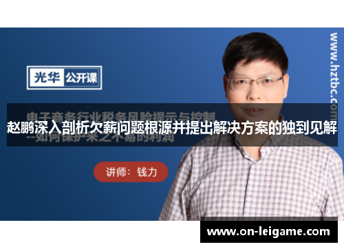 赵鹏深入剖析欠薪问题根源并提出解决方案的独到见解